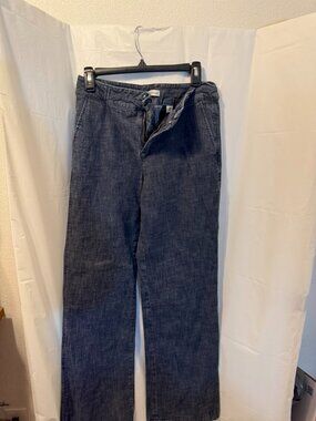 Coldwater Creek Wide Leg Denim Trousers (Size 8)